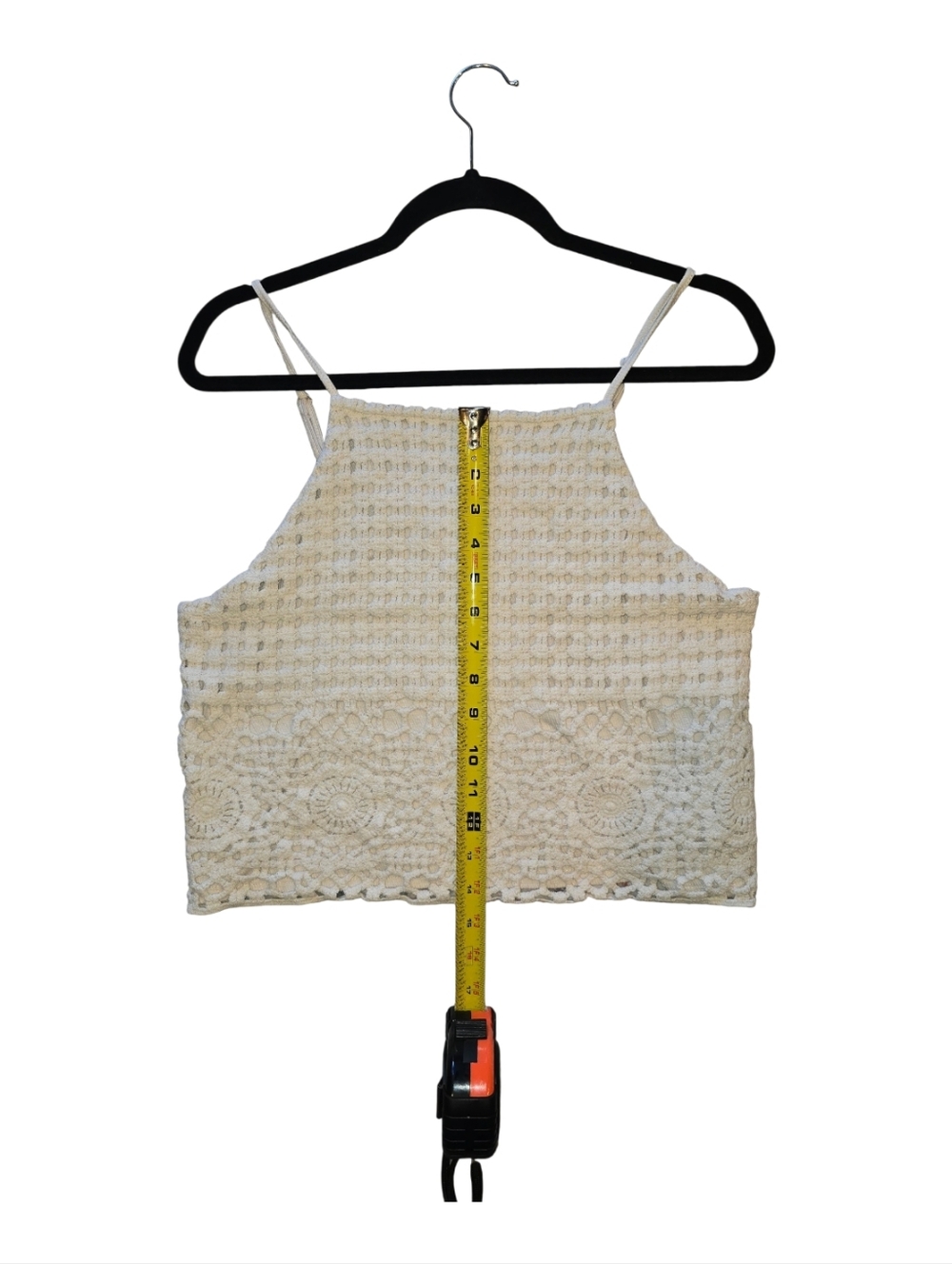 Love on a Hanger ivory crochet crop top – size XL - Picture 4 of 7